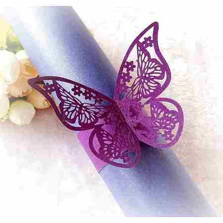Iridescent Paper Napkin Rings AJEW-WH0002-21C-1