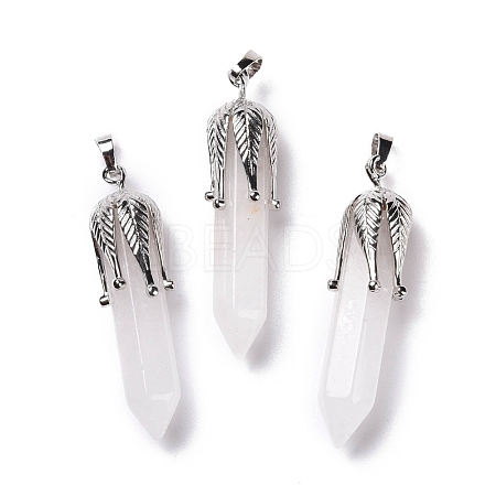 Natural Quartz Crystal Big Pointed Pendants G-E059-03AS-09-1