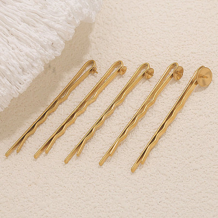 304 Stainless Steel Hair Bobby Pins Findings STAS-F329-02A-G-1