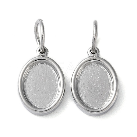 Tarnish Resistant 304 Stainless Steel Pendant Cabochon Settings X-STAS-Q308-01P-1