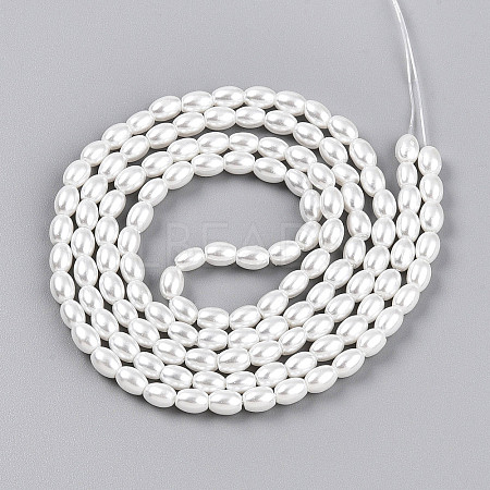 Baking Paint Pearlized Glass Pearl Bead Strands HY-T002-01C-01-1