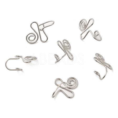 316 Surgical Stainless Steel Clip on Nose Rings STAS-P336-09G-P-1