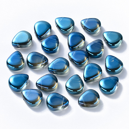 Transparent Spray Painted Glass Beads GLAA-T016-30A-1