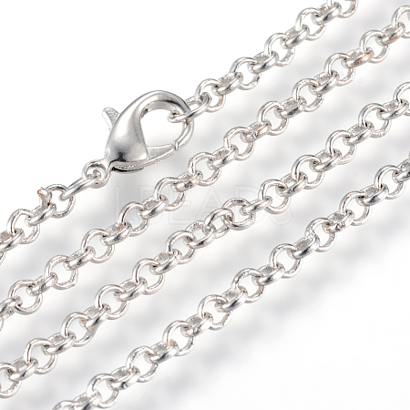 Iron Rolo Chains Necklace Making LS-MAK-R015-75cm-P-1