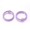 Spray Painted Iron Split Key Rings IFIN-L038-04-FF-1