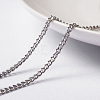 Tarnish Resistant 304 Stainless Steel Curb Chains Twisted Chains CHS-L014-14P-1