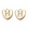 Brass Micro Pave Clear Cubic Zirconia Charms KK-N231-234H-NF-1