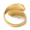 Ion Plating(IP) 304 Stainless Steel Open Cuff Ring for Women RJEW-F166-14G-01-3