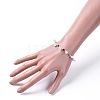 Non-magnetic Synthetic Hematite Beads Stretch Bracelets BJEW-JB04659-04-3