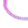 Faceted Rondelle Glass Beaded Necklace for Women NJEW-M208-01K-4