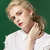 1Pair 925 Sterling Silver Hoop Earrings STER-BBC0007-73G-5