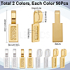 100Pcs 2 Colors Tibetan Style Alloy Glue-on Flat Pad Bails FIND-SP0001-90-2