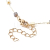 Handmade Brass Cube Beaded Link Chain Bracelet Making AJEW-JB01150-40-3