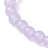 Natural Malaysia Jade(Dyed) Round Beads Stretch Bracelet BJEW-JB07223-7