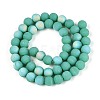 Frosted Opaque Glass Beads Strands GLAA-T032-P8mm-MBB12A-2