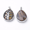 Natural & Synthetic Mixed Stone Pendants G-E421-P-3