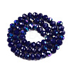 Electroplate Opaque Solid Color Glass Beads Strands LS-EGLA-A044-P8mm-L07-3