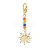 Sun Alloy Cat Eye Pendants Decorations HJEW-JM00827-2