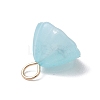 Acrylic Lotus Pendants PALLOY-JF02712-05-4