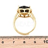 Heart Brass Micro Pave Cubic Zirconia Cuff Open Rings for Women CU-CBA0A21-02G-7
