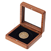 Wood Commemorative Coin Box CON-WH0107-36A-1