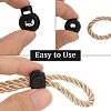 50Pcs PP Plastic Iron Spring Cord Locks KY-CN0002-36B-6
