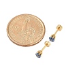 Flat Round Glass Ear Fake Plugs EJEW-H105-22G-C-6
