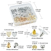 142Pcs 8 Style Brass & Silicone Earring Nuts KK-YW0001-43-4