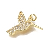 Brass Micro Pave Clear Cubic Zirconia Pendants CU-CBAA556-06A-2