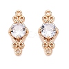 Brass Pave Faceted Glass Connector Charms FIND-T070-03A-1