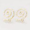 Brass Stud Earring Findings KK-R058-187G-1