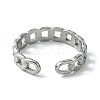 304 Stainless Steel Open Cuff Ring RJEW-L110-040P-3