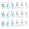25Pcs Glass Pendants PALLOY-TAC0311-3