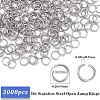 SOFPLATE 304 3000pcs Stainless Steel Open Jump Rings STAS-SP0001-63B-2