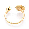 Flat Round Brass Cup Peg Ring Settings KK-N274-27G-3