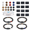 DIY Gemstone Bracelet with Constellation Making Kit DIY-KS0001-25-1