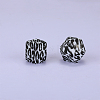 Colorful Pattern Printed Silicone Focal Beads SI-JX0022A-06-1