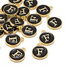 Golden Plated Alloy Charms X-ENAM-S118-02F-4