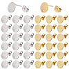 40pcs 2 Colors 304 Stainless Steel Stud Earring Findings STAS-DC0017-01-1