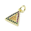 Brass Micro Pave Colorful Cubic Zirconia Pendants KK-H475-07G-2