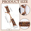 Natural Tiger Eye Round Braided Bead Watch Band AJEW-WH0312-86B-2
