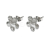 Non-Tarnish 304 Stainless Steel Stud Earring Findings LS-STAS-L024-003P-03-1