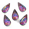Embossed Glass Rhinestone Pendants GLAA-J101-06B-001VO-1