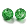 Transparent Spray Painting Crackle Glass Beads GLAA-L046-01B-30-2