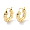 Brass Hoop Earrings EJEW-H301-01G-03-1