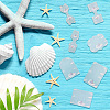 140Pcs 7 Styles Castle Theme Paper Hair Clip Display Cards CDIS-NB0001-38-4