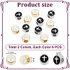 12Pcs 2 Colors Brass European Beads KK-GA0002-24-2