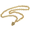 Brass Micro Pave Cubic Zirconia Leopard Pendant Cable Chain Necklaces NJEW-K385-01A-02-1