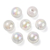 UV Plating Rainbow Iridescent Acrylic Beads OACR-F004-04D-2