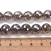 Electroplated Natural Agate Beads Strands G-B191-A07-10mm-05-3